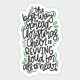 Christmas Cheer - Dark Gray/Green Sticker